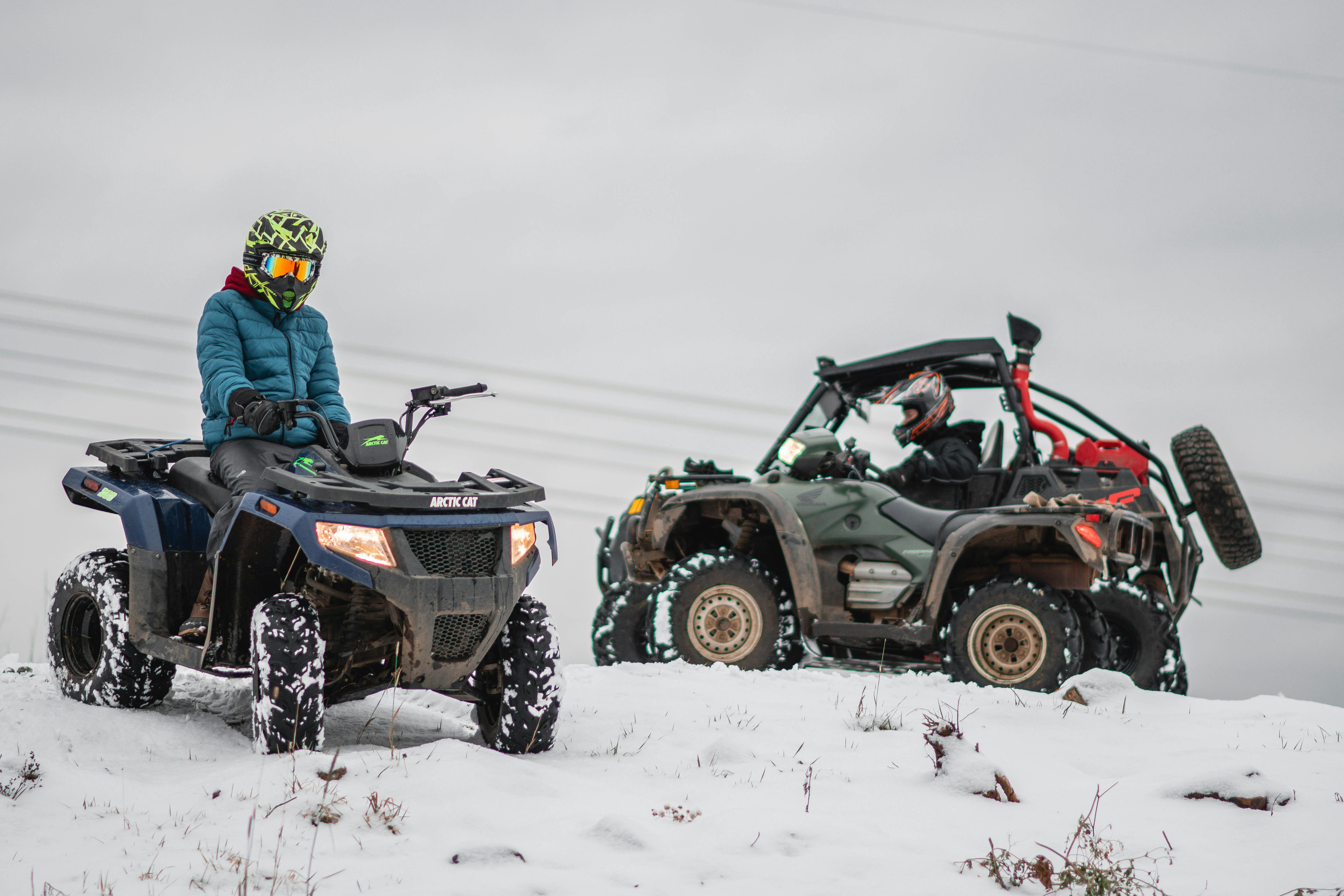 man riding on ATV